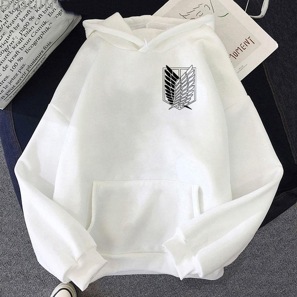 Áo Hoodie UNISEX Thể Thao Dày Chui Đầu Tay Dài In Họa Tiết Attack on Titan Đường Phố
