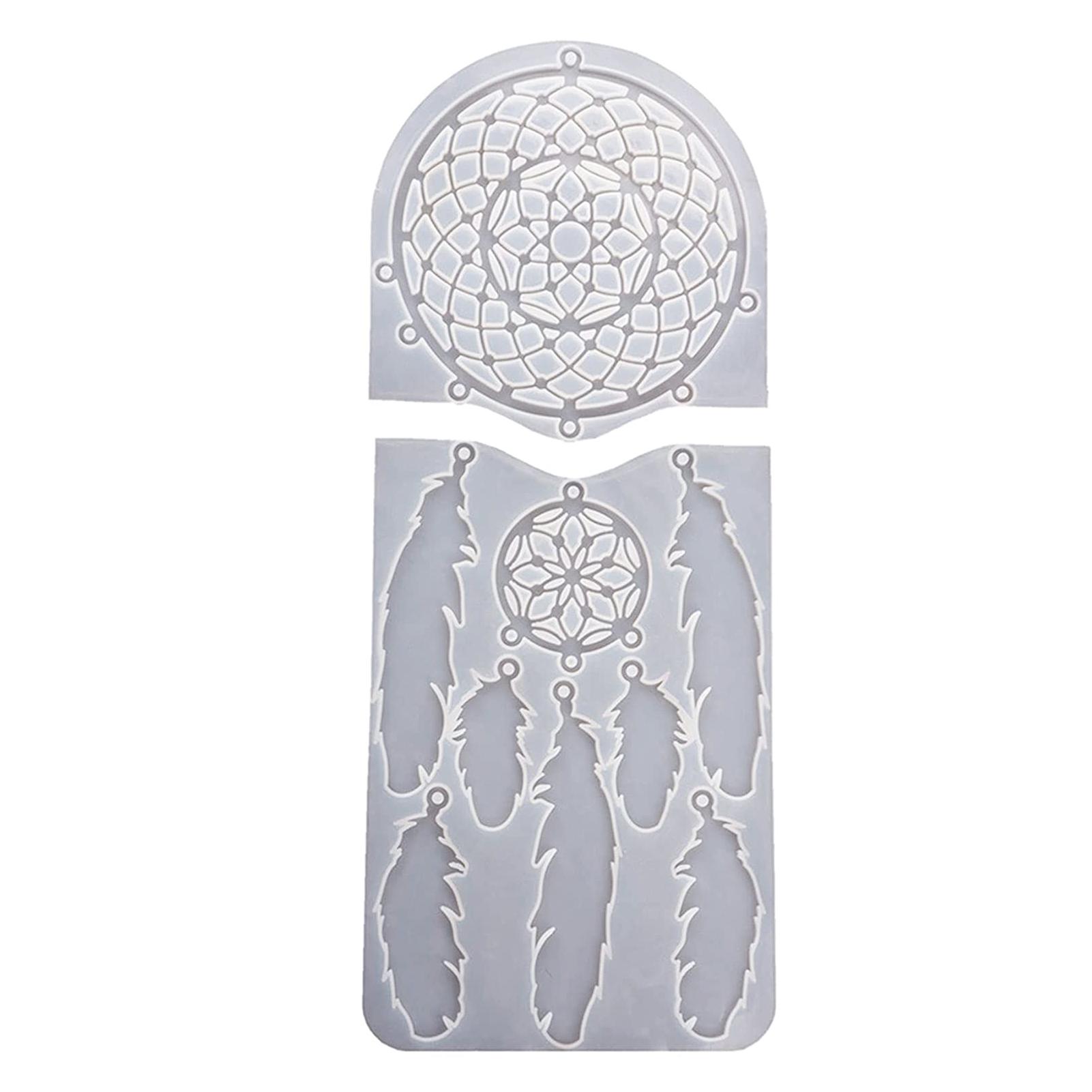 Khuôn Silicone Lớn Epoxy Đúc Dream Catchers Diy Lông Vũ Để Trang Trí Nội Thất