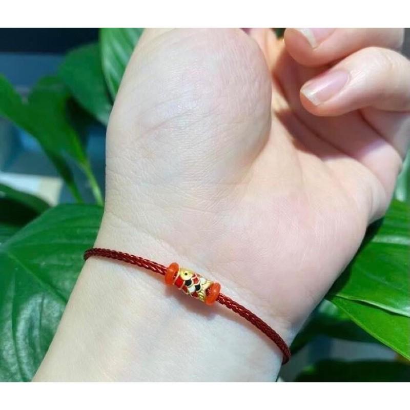 Charm cá koi 24k mini,Vòng tay dây cước cá Koi 24k-Minh Tâm Jewelry