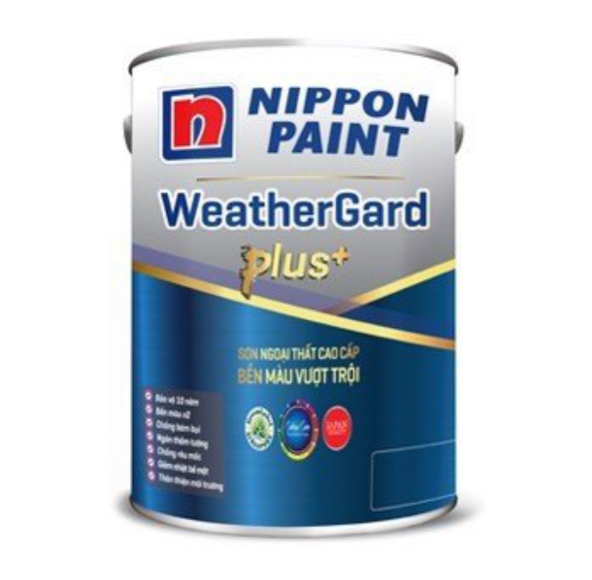 Sơn ngoại thất Cao Cấp WeatherGard Plus+ có độ bền cao có khả năng chống thấm nước cao