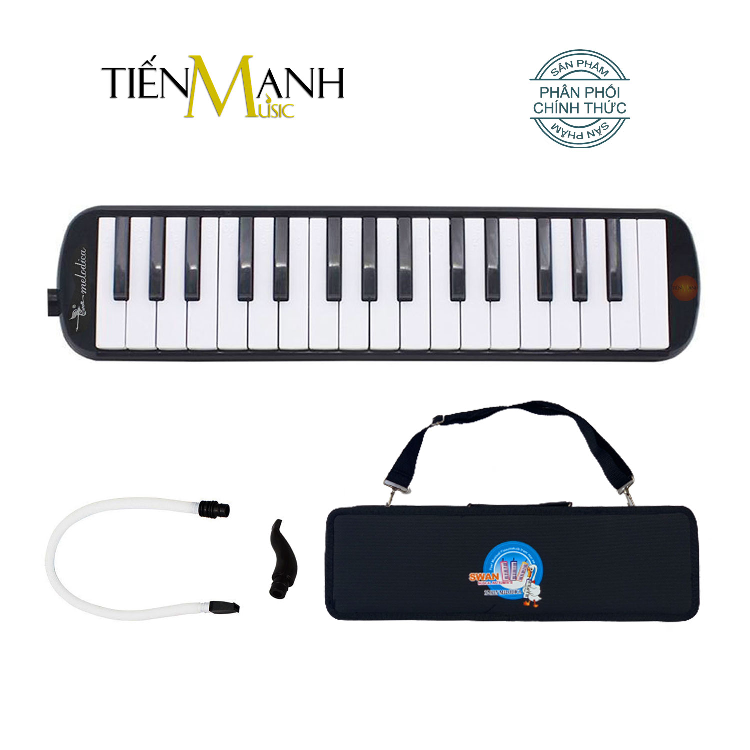 Kèn Melodion Swan 32 Phím Sw32 Pianica Melodica Sw - 32 Hàng Chính Hãng - Kèm Móng Gẩy Dreammaker - Sw32 - Đen