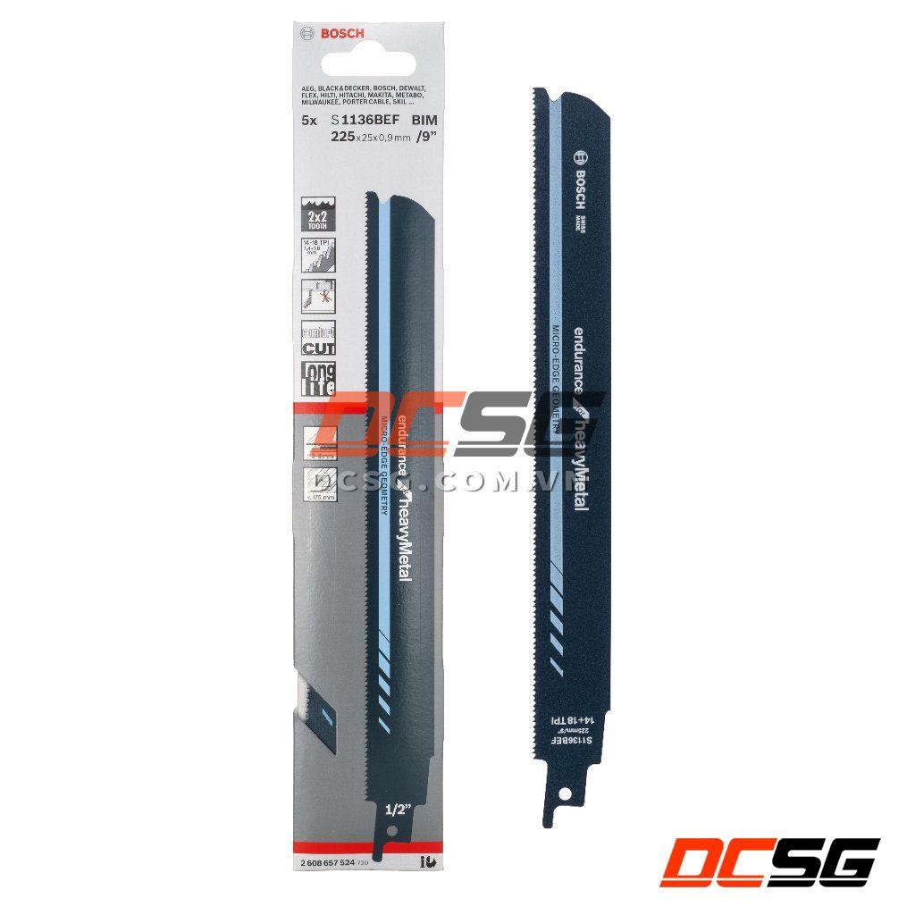 Lưỡi cưa kiếm cắt sắt dày 225x25x0.9mm S1127BEF Bosch 2608657524 | DCSG