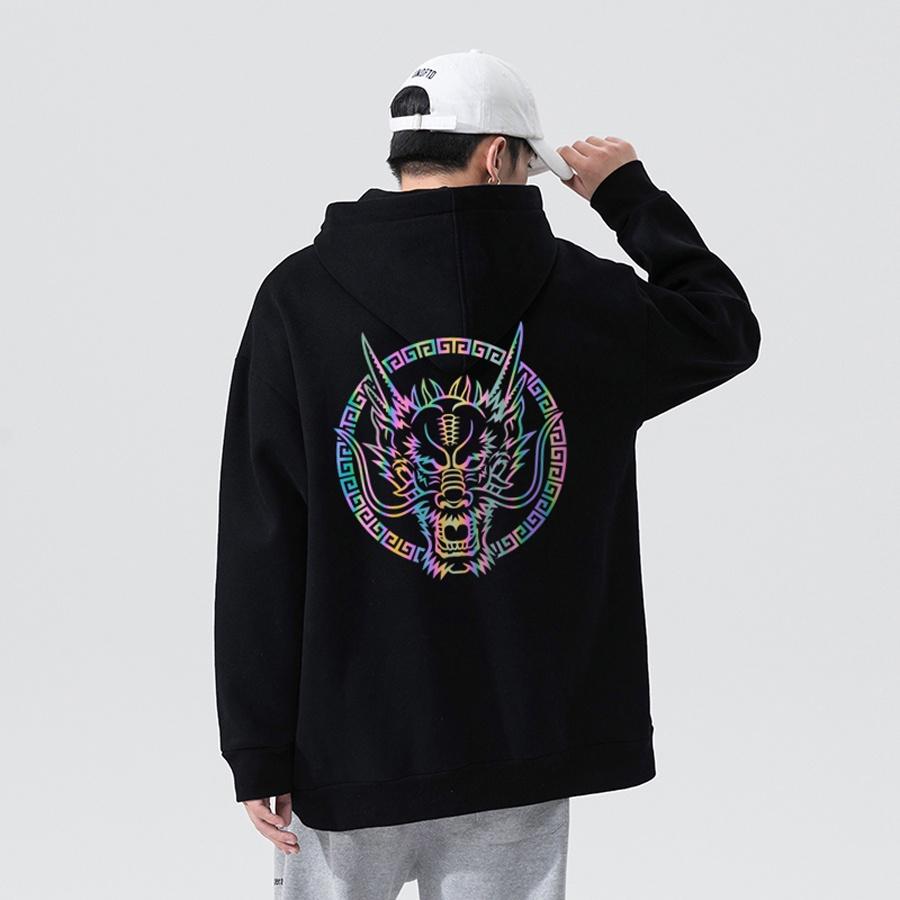 Áo Hoodie Nam Nữ Vải Nỉ Ngoại Dày Dặn Phản Quang Rồng Anam Store