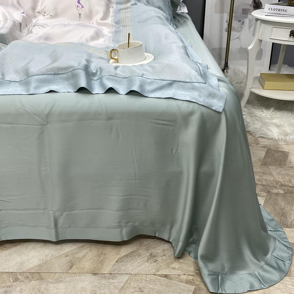 Bộ chăn ga gối LUXURY DESIGN 530 lụa Tencel 100S in họa tiết Thiên nhiên cách điệu trẻ trung, mềm mịn