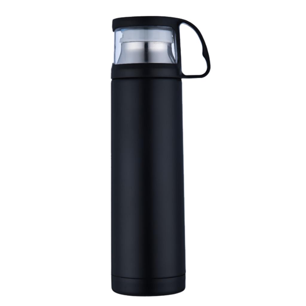 500ml Vacuum Insulated Flask Thermal Sports Water Bottle Hot/Cold White