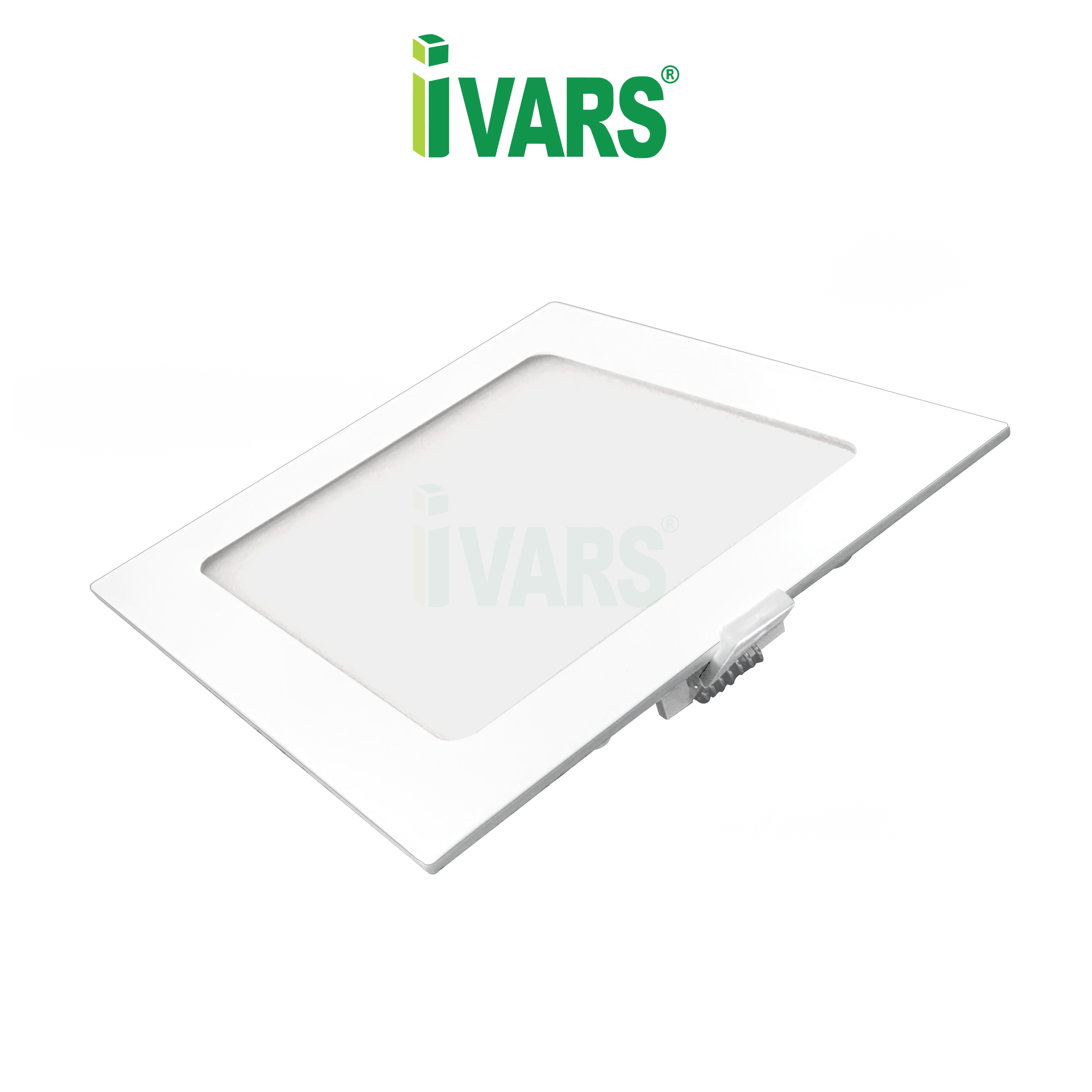 Đèn LED Âm Trần Vuông Siêu Mỏng Nhẹ Đơn Sắc Thương Hiệu IVARS - Công Suất 9W/12W/18W - Hàng chính hãng