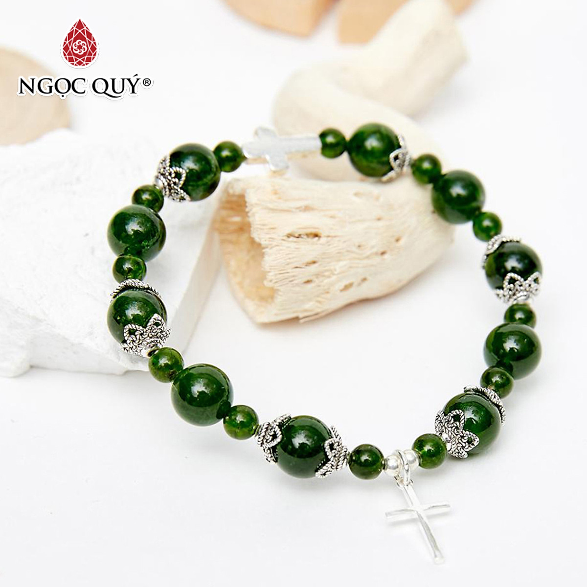 Vòng Mân Côi Rosary Bracele đá diopside - Ngọc Quý Gemstones