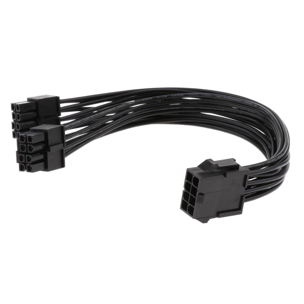 5X CPU 8 Pin to Dual CPU 8 Pin PSU Power Adapter Cord Extension Cable
