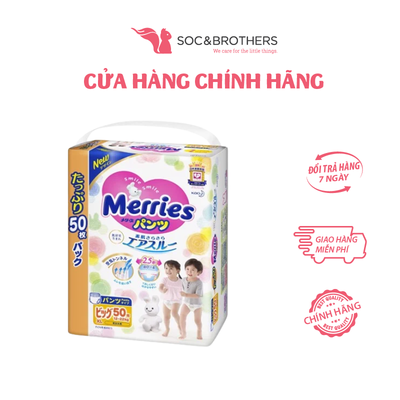 Bỉm quần Merries Jumbo size XL50