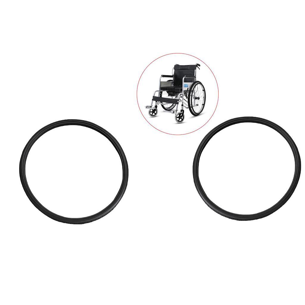 2x Wheelchair Street Tire for Most Standard 24x1-3/8" Wheel Chair