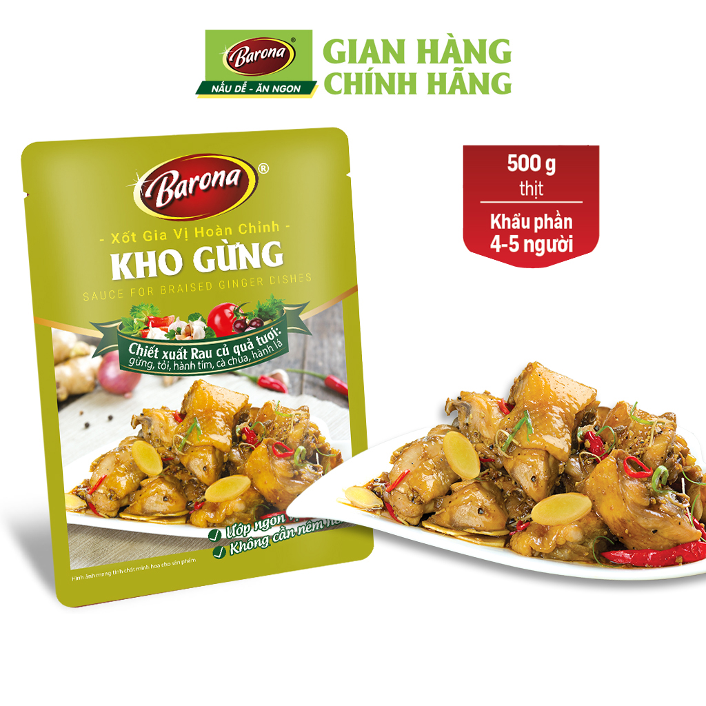 Xốt Gia Vị Hoàn Chỉnh Barona - Kho Gừng 80g