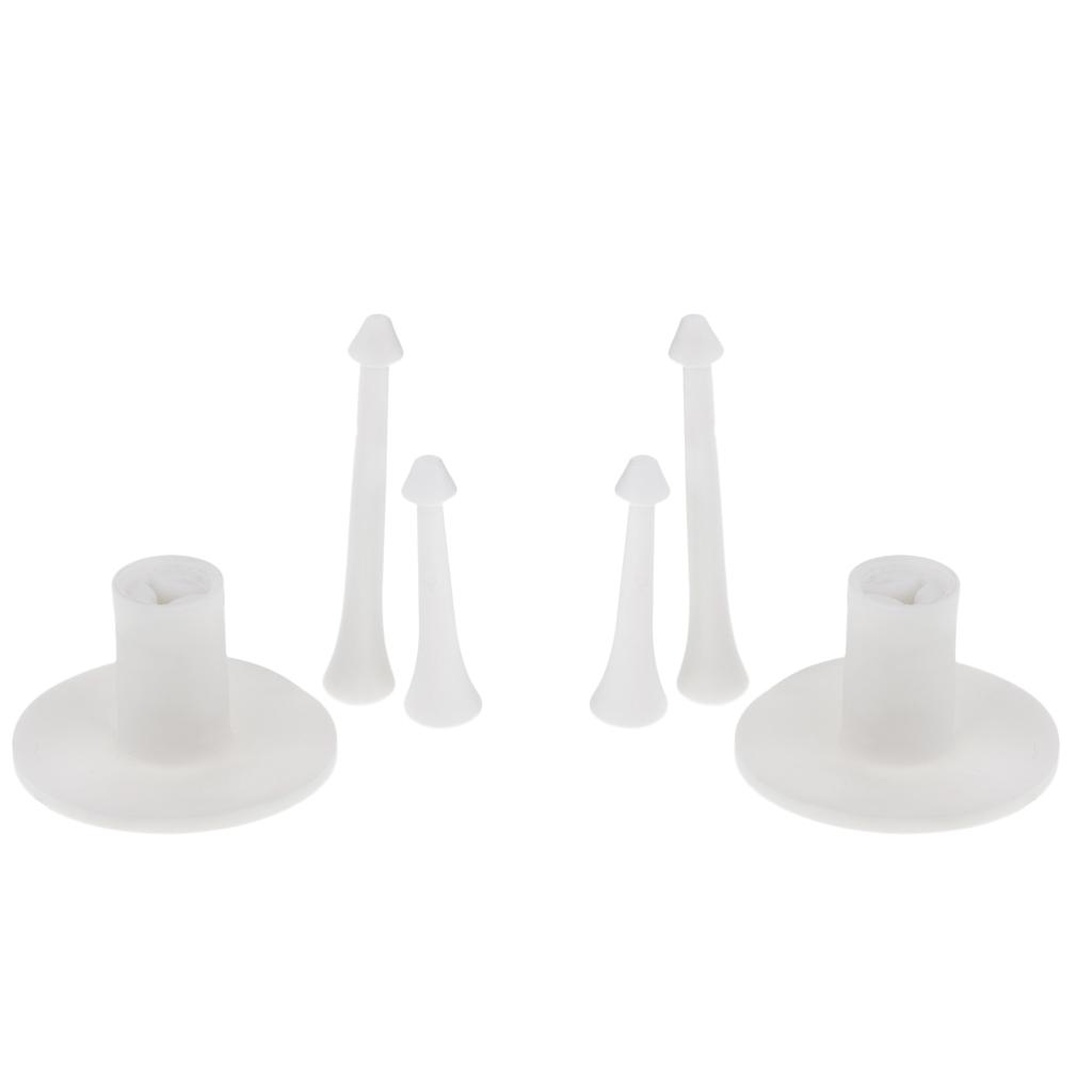 2 Pieces Rubber Golf Tee Holder Set for Practice & Driving Range