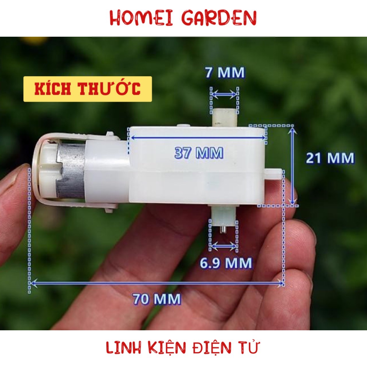 Motor giảm tốc 3V - 6V 17 - 56 vòng/phút lực mạnh chạy êm - HM0185