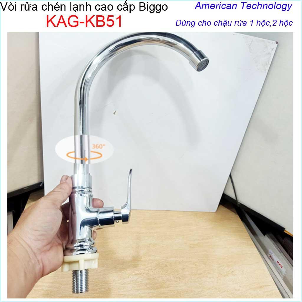 Vòi rửa chén bát,Vòi BigGo,  vòi bếp lạnh chậu rửa chén KAG-KB51