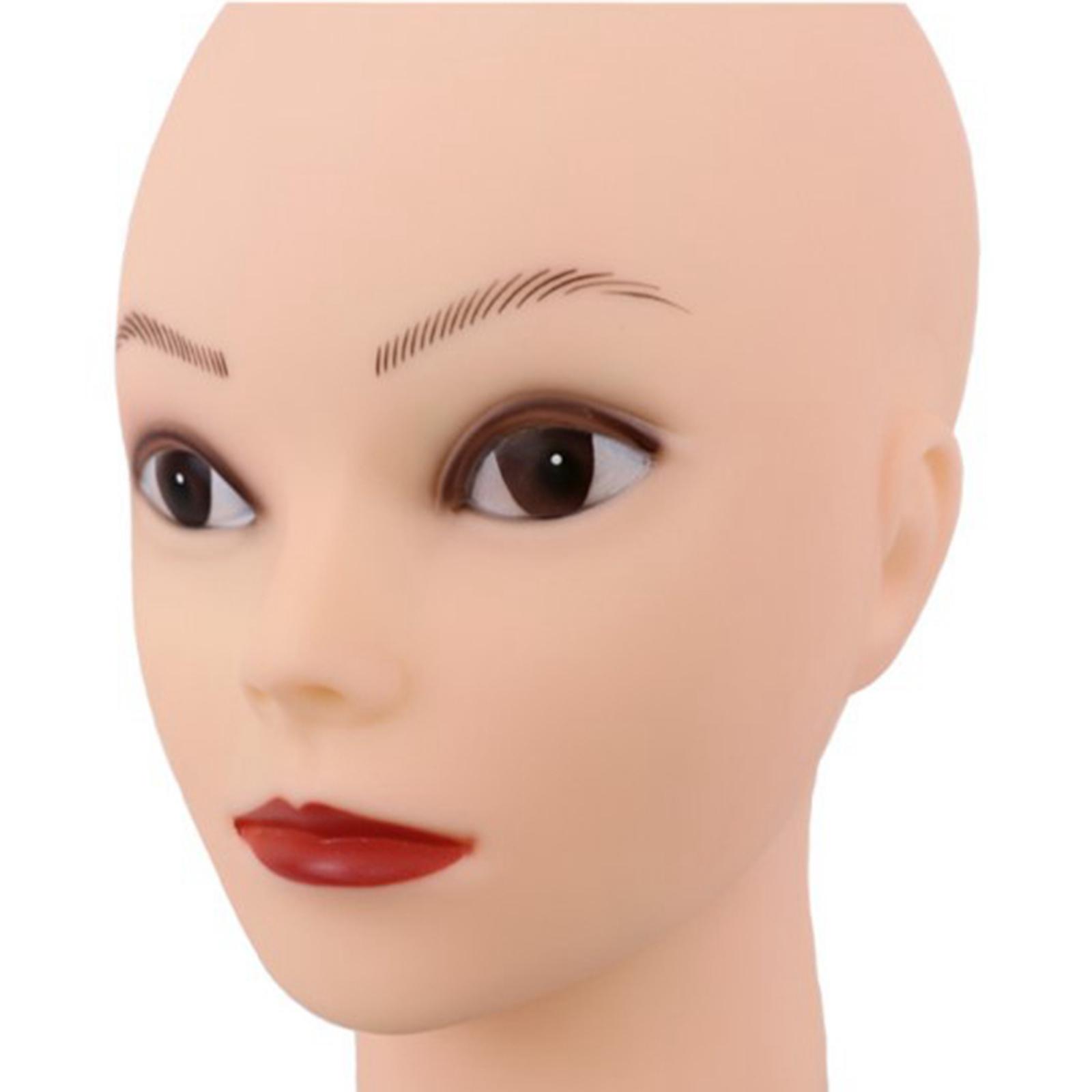 Female Head Model Mannequin Wig Hair Glasses Manikin Display