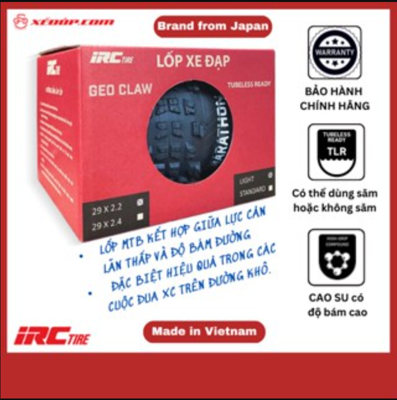 Lốp Xe Đạp MTB iRC TIRE Nhật Bản GEO-CLAW