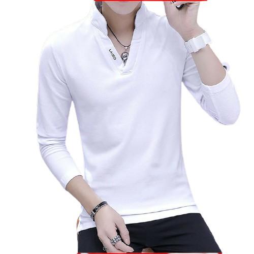 Áo thun nam tay dài cổ V cao cấp vải thun cá sấu mềm mại co giãn - ATCV1