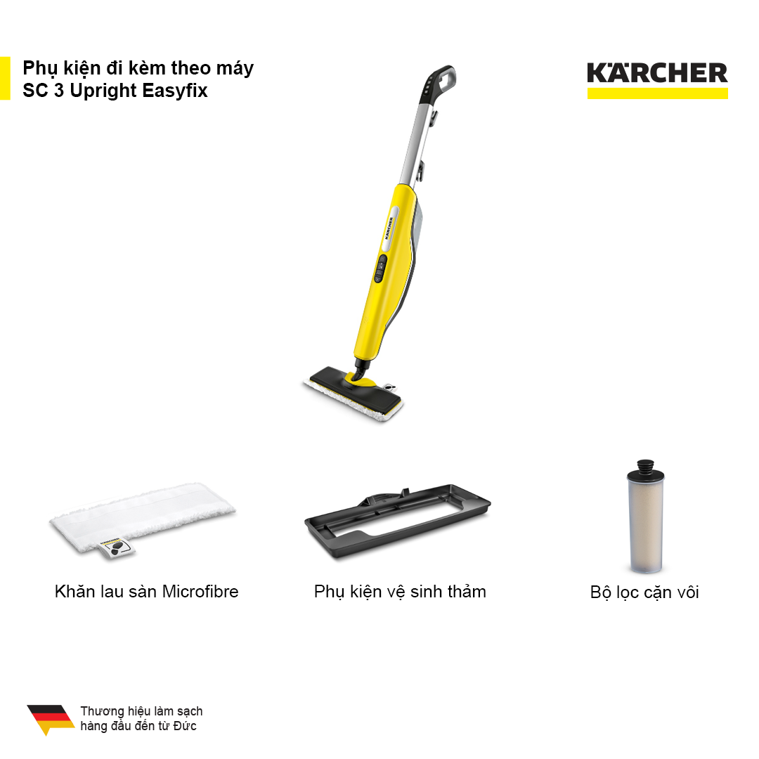 Máy làm sạch bằng hơi nước nóng Karcher SC 3 Upright EasyFix