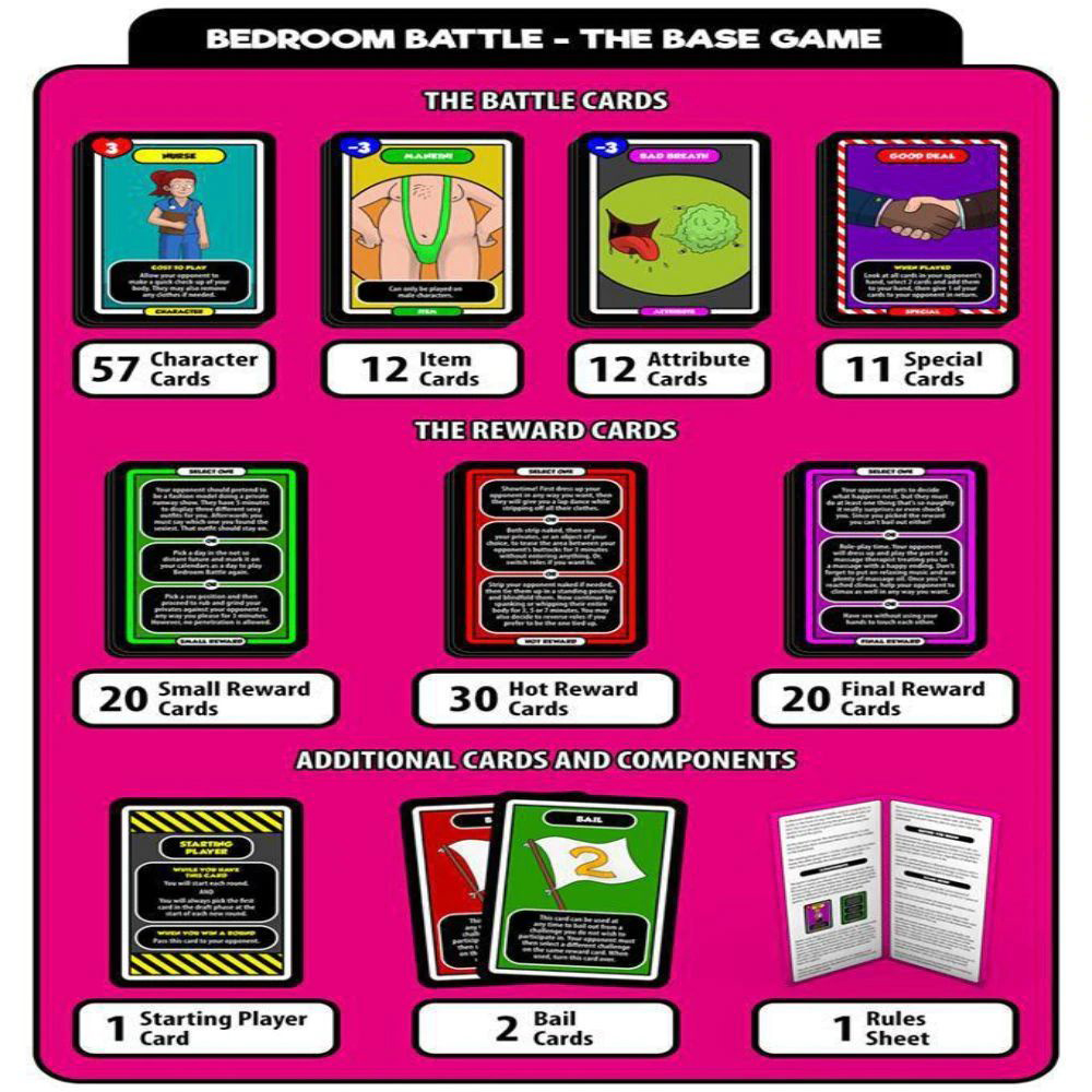 [Che Tên] Bộ Bài Bedroom Battle Dành Cho Các Cặp Đôi Board Game For Couple