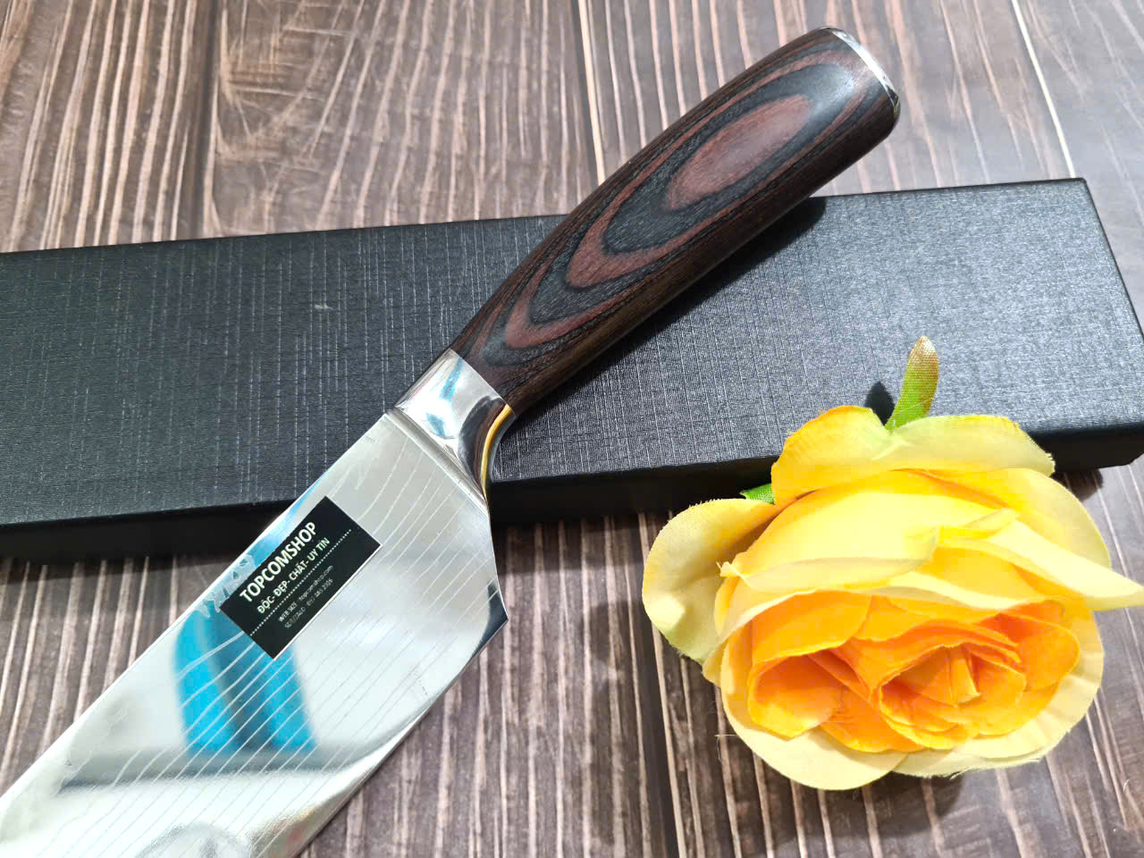 DAO - DAO BẾP NHẬT BẢN USUBA THÉP DAMASCUS MÃ A4 DT125 nt topcoomshop vn