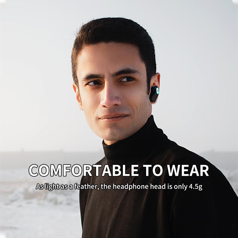 Mini TWS Bluetooth 5.0 HD Gọi Tai Nghe Không Dây Cảm Ứng Điều Khiển Chơi Game Thể Thao Chống Thấm Nước Tai Nghe Nhét Tai Có Mic