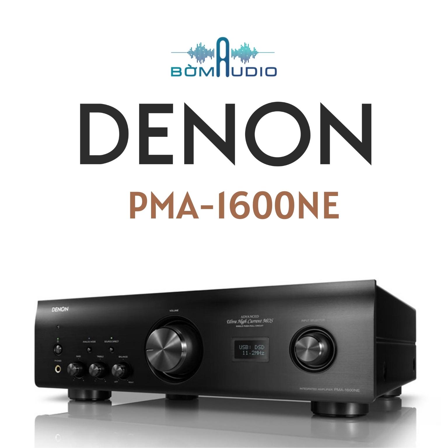 Denon PMA-1600NE | Ampli Nghe Nhạc Chuyên Dụng 2 Kênh x 140W - Chip DAC_PCM1795 x 32bit/384kHz - Hệ Mạch UHC Cao Cấp - Công Nghệ Advanced AL32 Plus - Tích Hợp USB-DAC, RCA, Optical, MM/MC Phono | Hàng Chính Hãng _ Mới 100%