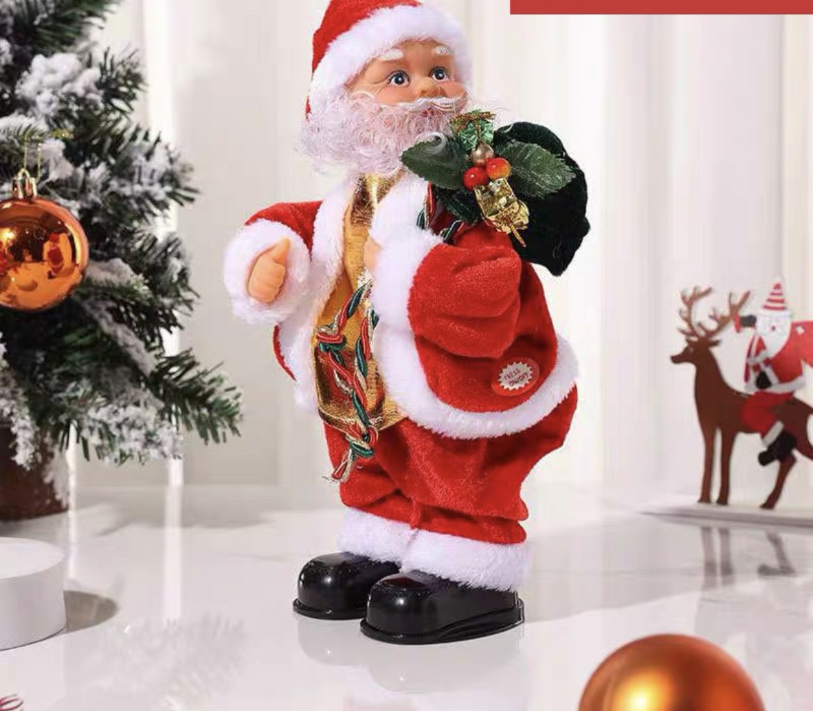 Đồ chơi ông già Noel leo dây, lộn nhào, leo thang, chui ống khói, chơi nhạc cụ, vác quà - Đồ chơi Noel vui nhộn cho bé