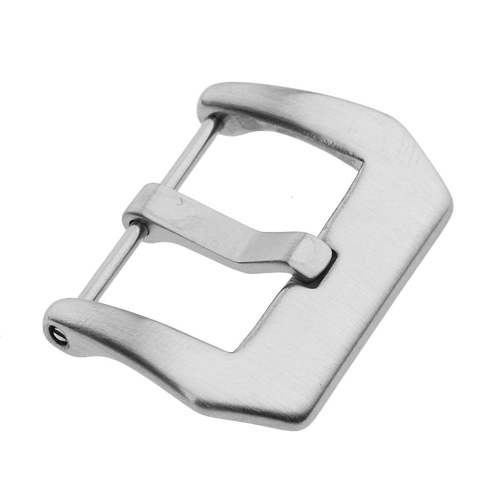 3-7pack Brushed Stainless Steel Watch Bands Buckle Screw In Pin Clasp 18mm