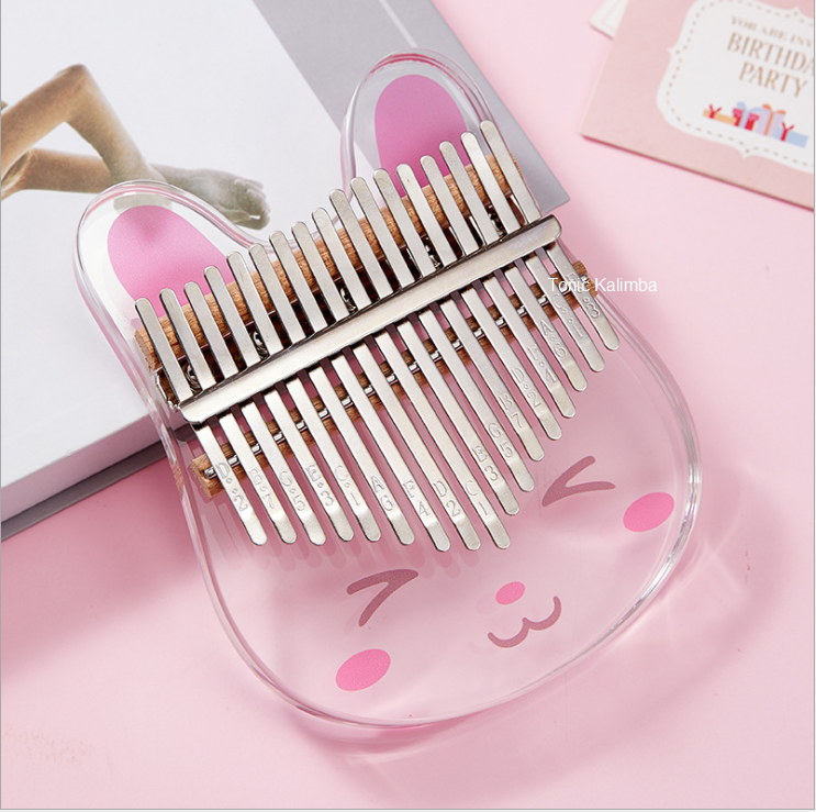 Đàn kalimba trong suốt pha lê 17 phím Tonic Kalimba âm vang hay không tịt nốt tặng búa chỉnh âm TONIC-95901 Hàng chính hãng