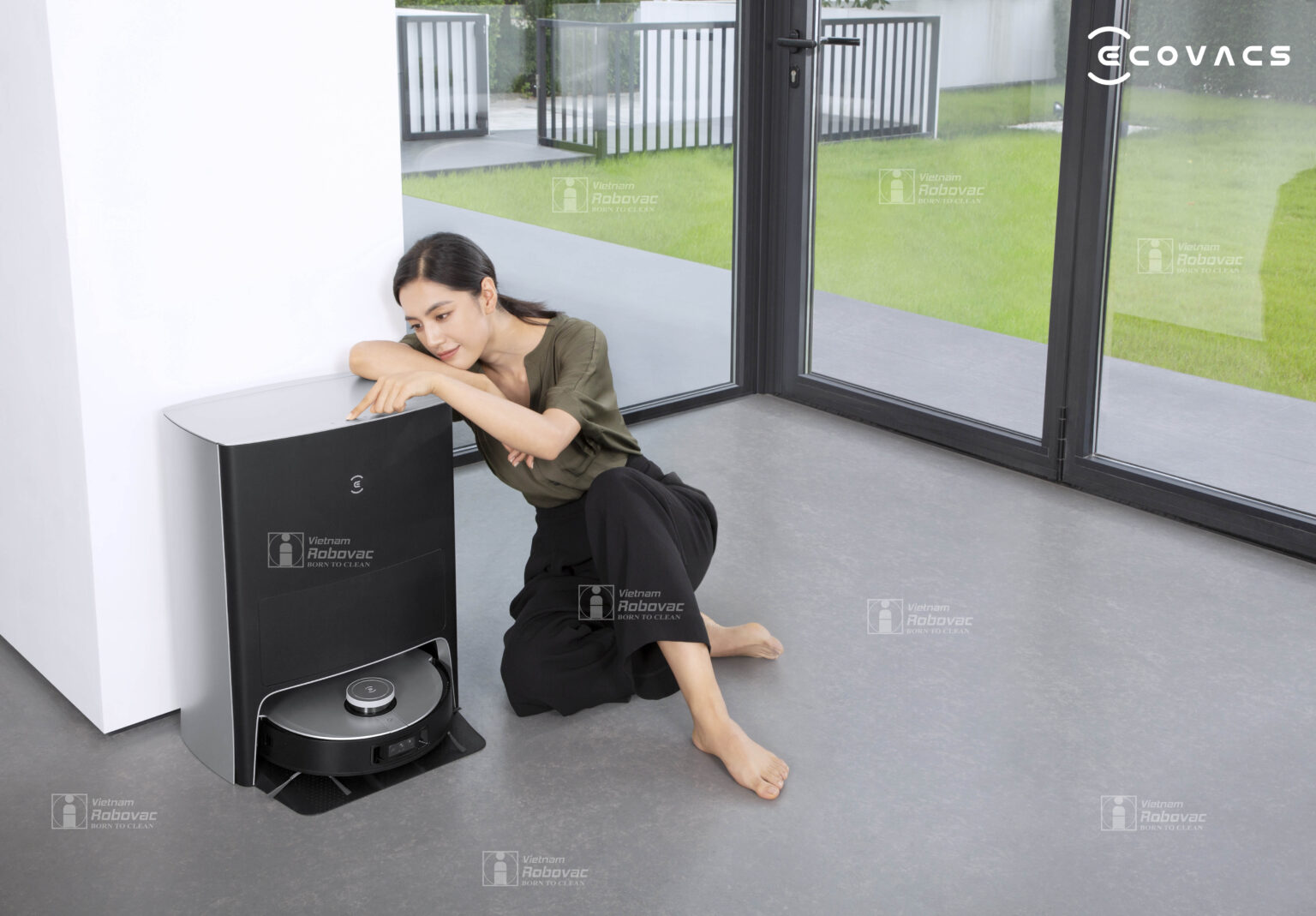 Robot hút bụi lau nhà Ecovacs Deebot X1 OMNI – Trợ lý ảo YIKO – Lực hút Max 5000Pa– Bản Quốc Tế - Hàng Chính Hãng