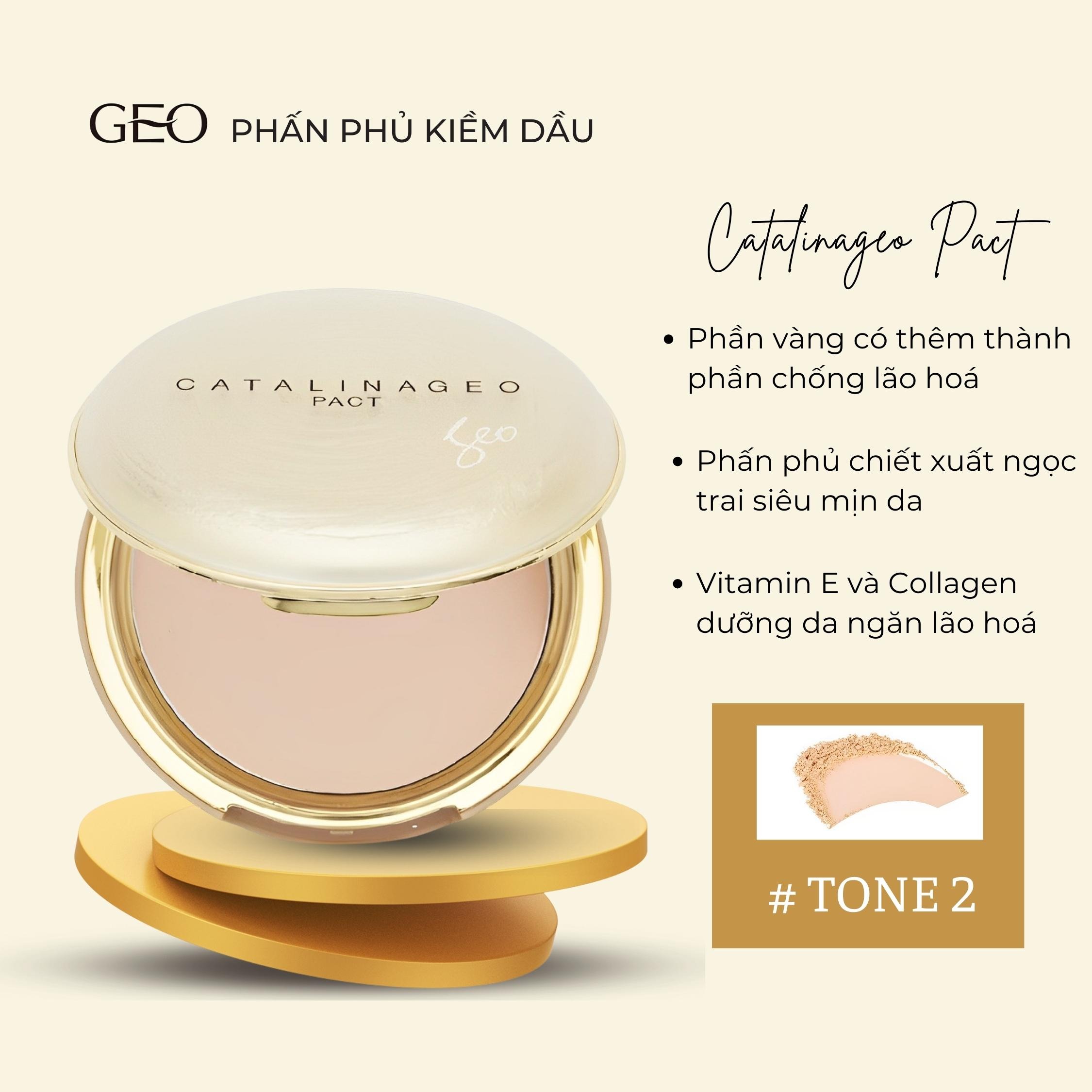 Phấn Phủ Siêu Mịn Kiểm Soát Dầu Nhờn Catalina Geo Pact 22g