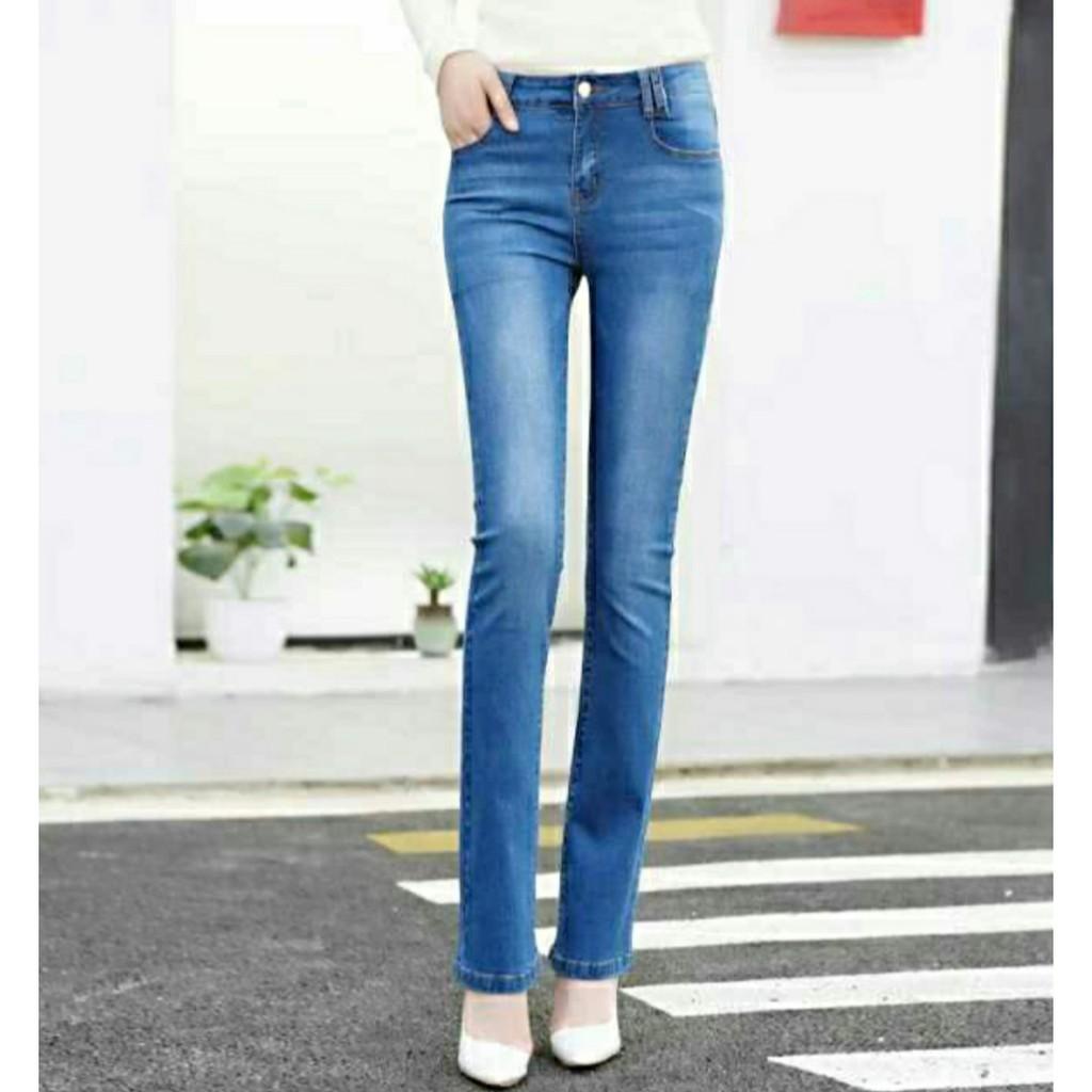 Quần jeans nữ ống thời trang siêu co giãn