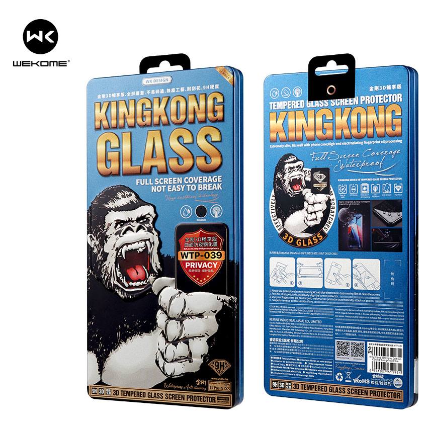 Kính Cường Lực KingKong Full Màn Chính Hãng WEKOME Chống Vỡ Viền cho ĐT Hàng chính hãng