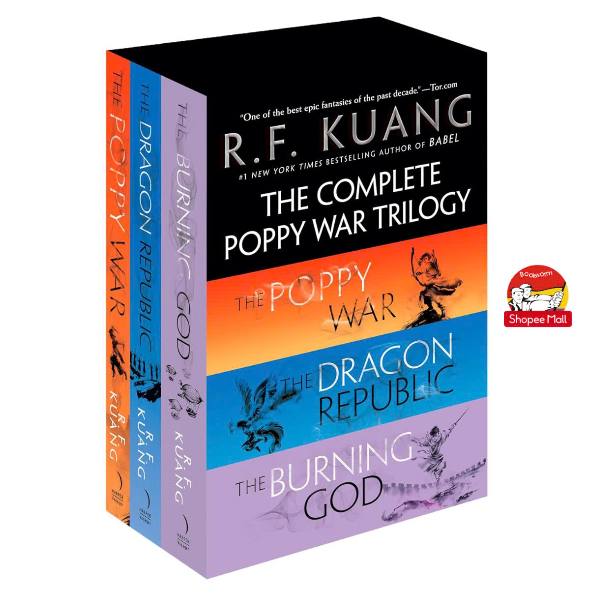 Sách - The Complete Poppy War Trilogy Boxed Set: The Poppy War/The Dragon Republic/The Burning God #1 New York Times/Ngoại văn chính hãng
