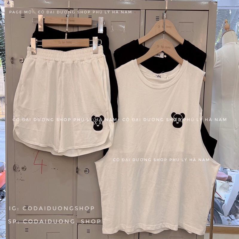 Bộ tanktop gấu mắt X