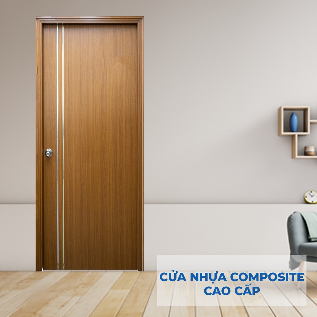 Cửa nhà vệ sinh chống thấm tốt - Cửa nhựa Composite B2-00-CN2