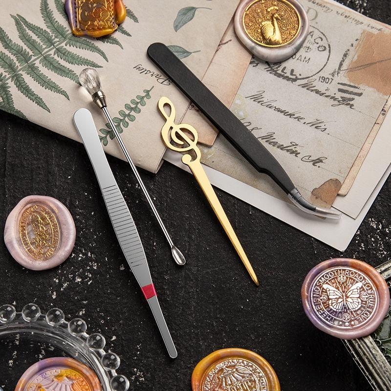 Que khuấy sáp nến và phụ kiện niêm phong bì thư và lọ spell jar