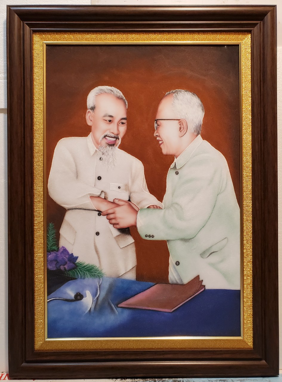 TRANH ĐÁ QUÝ BÁC HỒ &amp; BÁC TÔN