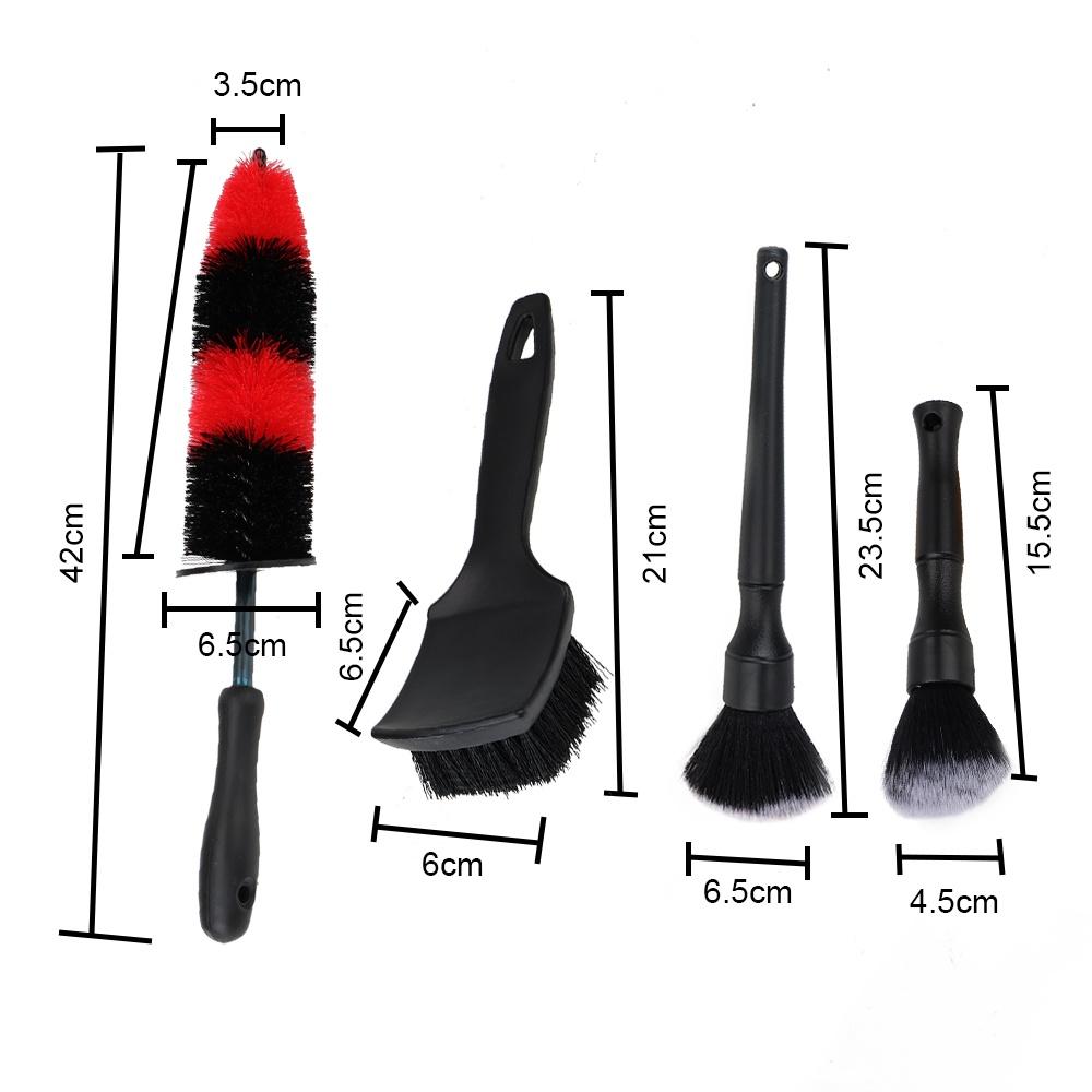 Set bàn chải vệ sinh xe hơi siêu mềm đa năng