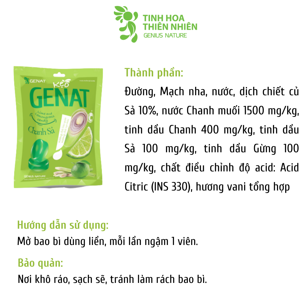 Combo 4 sản phẩm - Kẹo thảo mộc Covitux, Gezcol, Genat Gừng, chanh sả, kẹo - genat - Tinh Hoa Thiên Nhiên