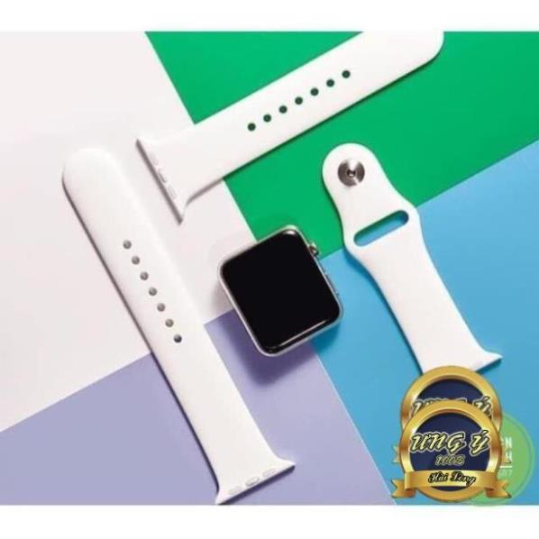 DÂY CAO SU APPLE WATCH SPORT BANDS CAO CẤP HỒNG PINKSAND XANH MARINE FULL SIZE 1 2 3 4 5 38mm 40mm 42mm 44mm