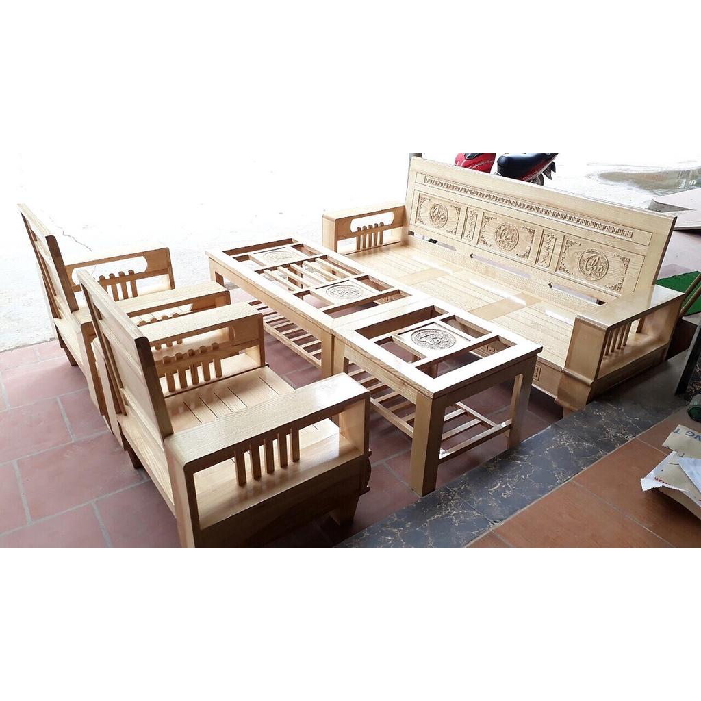 Bàn ghế phòng khách gỗ sồi tay 3 lớp , bộ bàn ghế phòng khách gỗ, BỘ BÀN GHẾ
