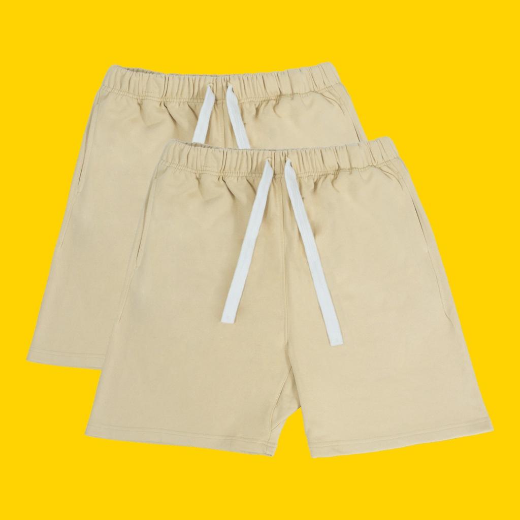 Quần short trơn nỉ da cá Hogoto shop , quần short unisex nam nữ chất liệu cotton