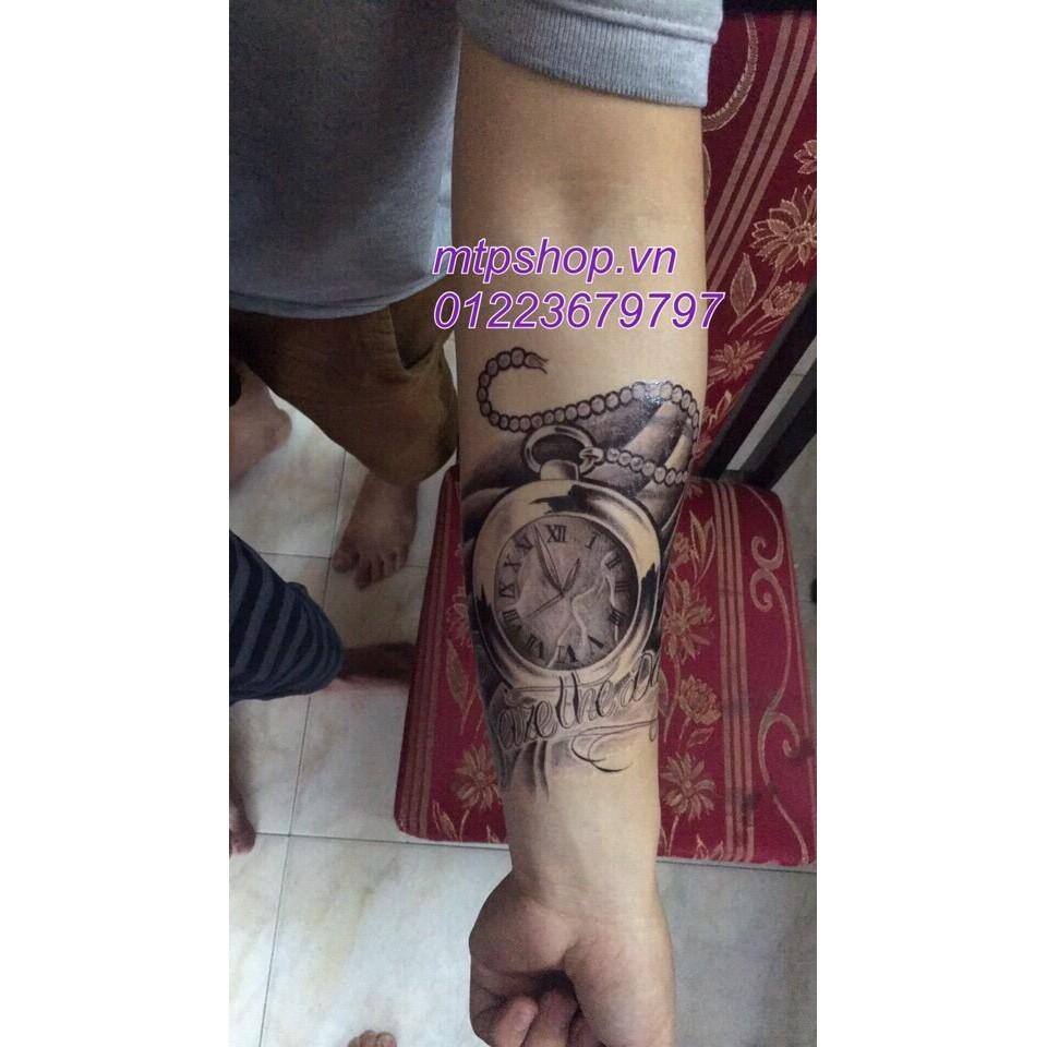 Hình xăm dán hoa hồng đón nắng xuân 15x21cm+ quà tặng kèm