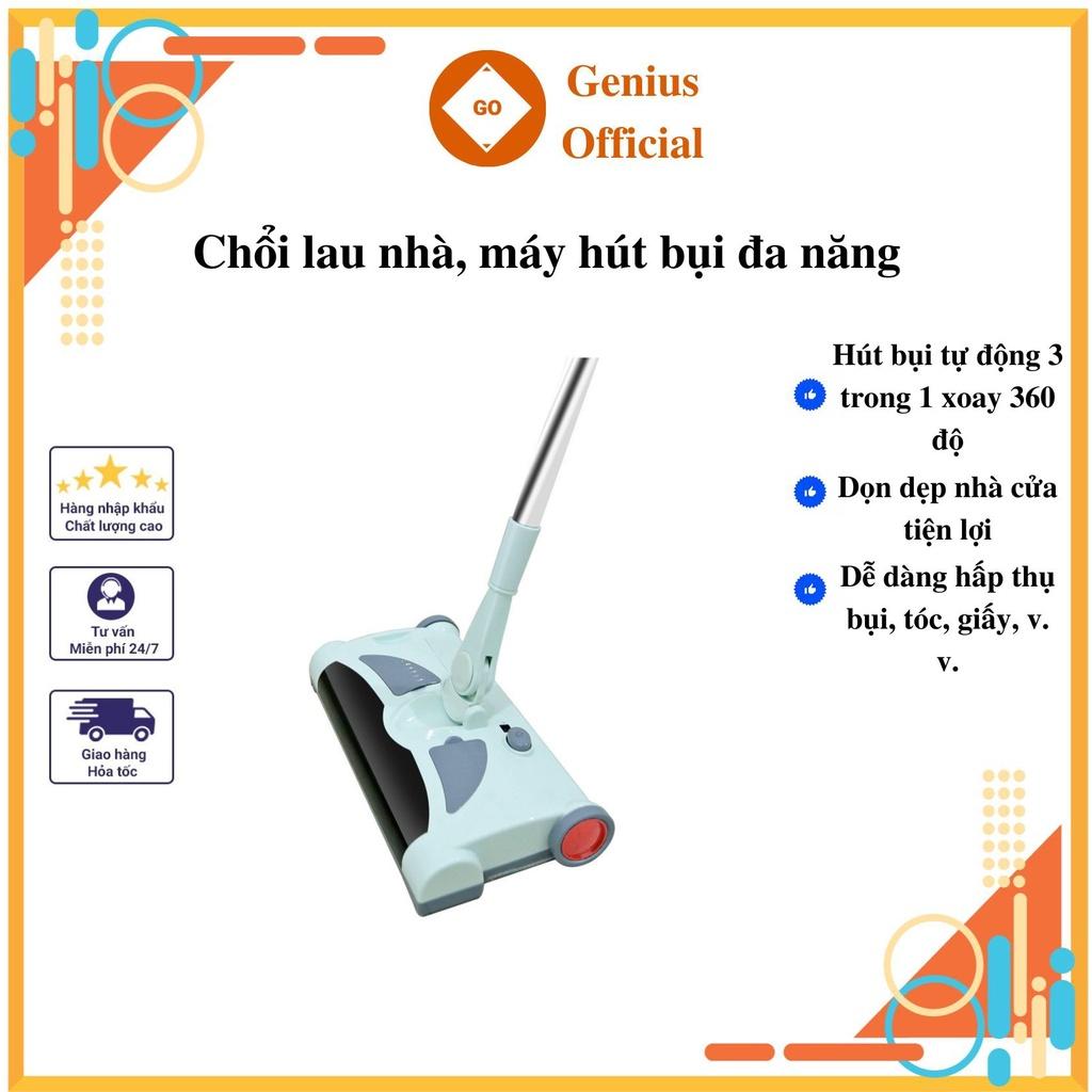 Chổi lau nhà kiêm hút bụi tự động 3 trong 1, xoay 360 độ - Bảo hành 24 tháng, lỗi 1 đổi 1 mới trong 7 ngày - gd349