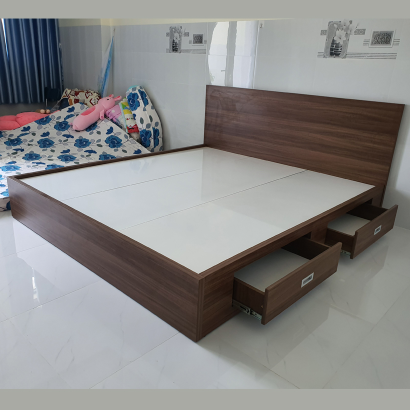 Giường Vai Đứng FINE FG154 (140cm x 200cm) Mẫu hiện đại tối giản, thiết kế đẹp sang trọng