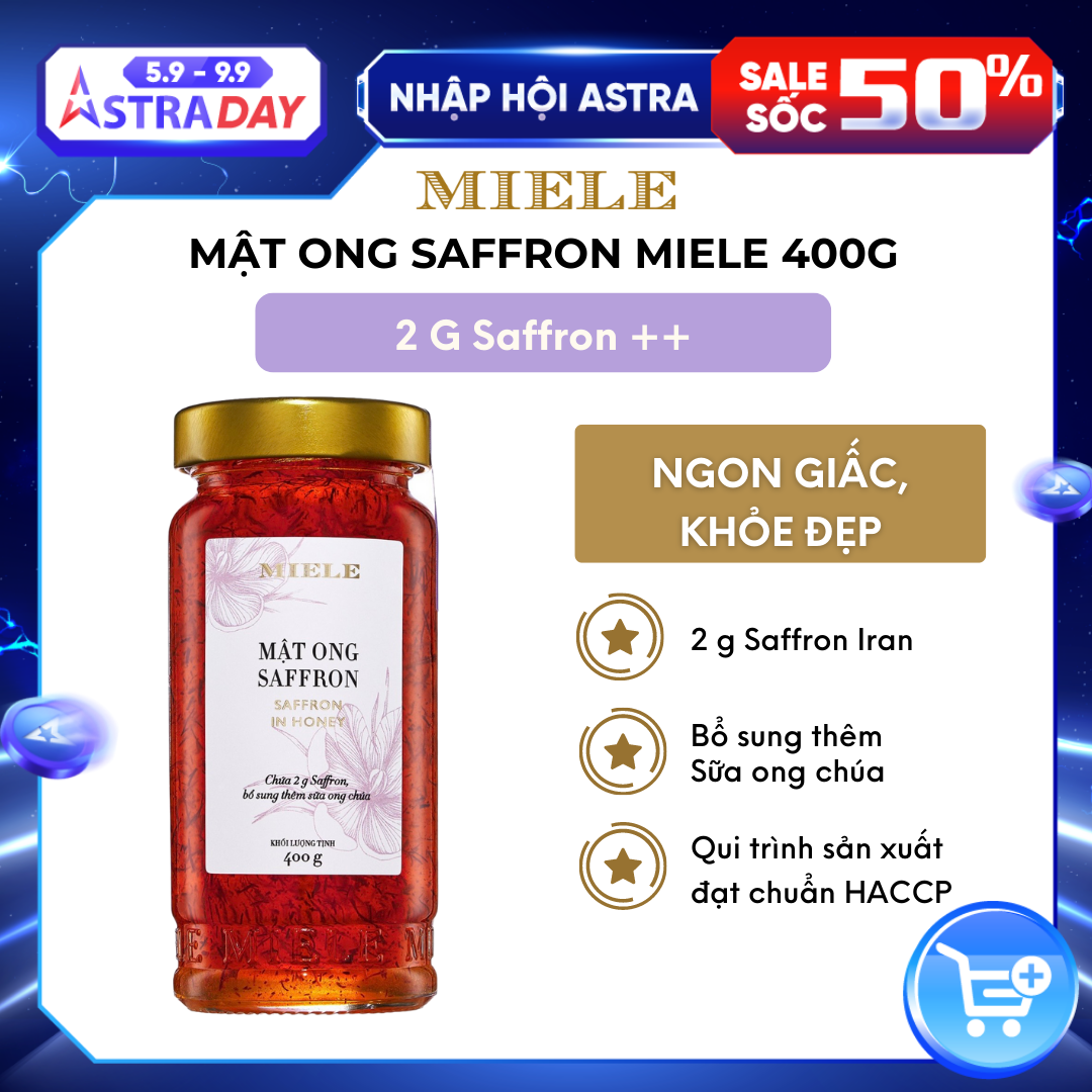 Mật ong saffron Miele 400g