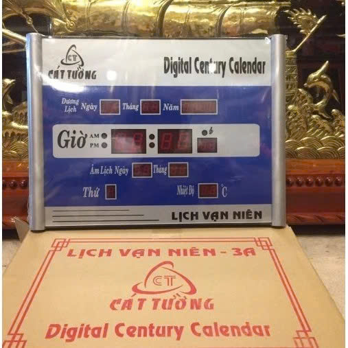 Đồng Hồ Treo Tường Vạn Niên Cao Cấp – Có Lịch Âm, Sang Trọng, 40x30cm Chuẩn Phong Thủy