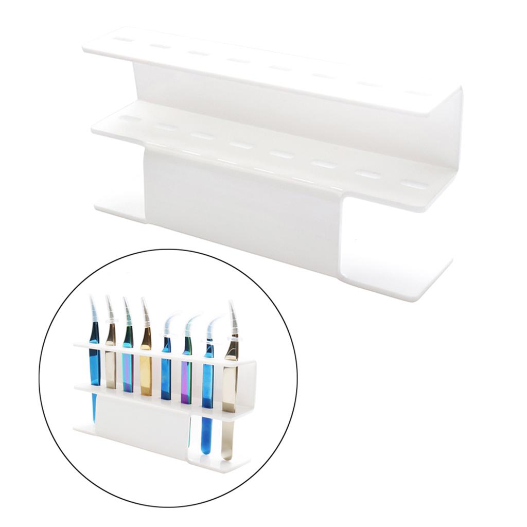 2pcs Make Up Tools Tweezers Storage Holder Desk Display Stand Shelf Holder
