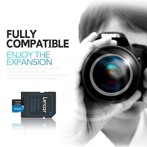 Thẻ nhớ Lexar Micro SDHC 128GB 633X 95MB/s A1 dành cho Camera hành trình - Hàng Chính Hãng